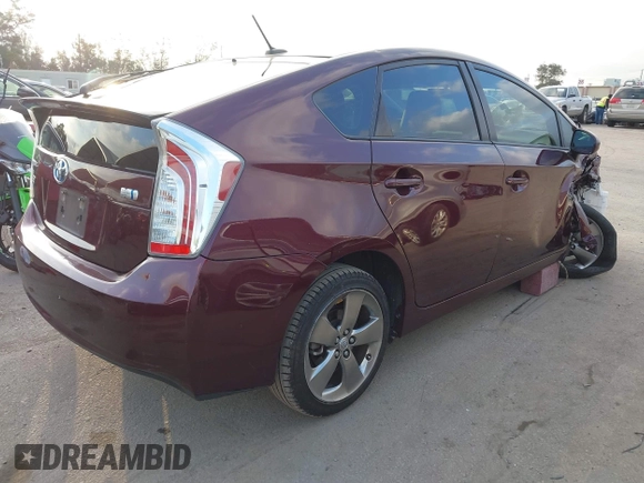 2013 Toyota Prius One with VIN JTDKN3DU5D5625589, listed as a IAAI auction lot 41527206 with 153,411 mi miles. Bid and sale history available at carsss.com. Image 4.