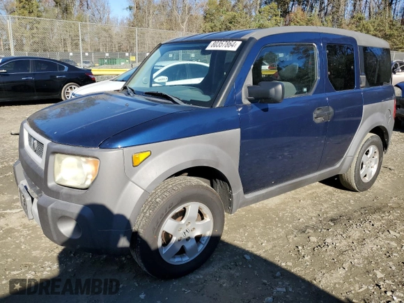 2003 Honda Element EX with VIN 5J6YH28503L017370, listed as a Copart auction lot 80357864 with 239,937 mi miles and Clean title. Bid and sale history available at DreamBid. Image 1.