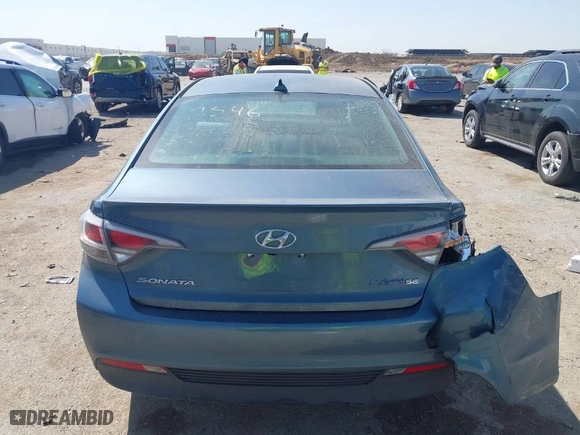2016 Hyundai Sonata Hybrid SE with VIN KMHE24L1XGA040520, listed as a IAAI auction lot 41870666 with 55,186 mi miles. Bid and sale history available at carsss.com. Image 16.