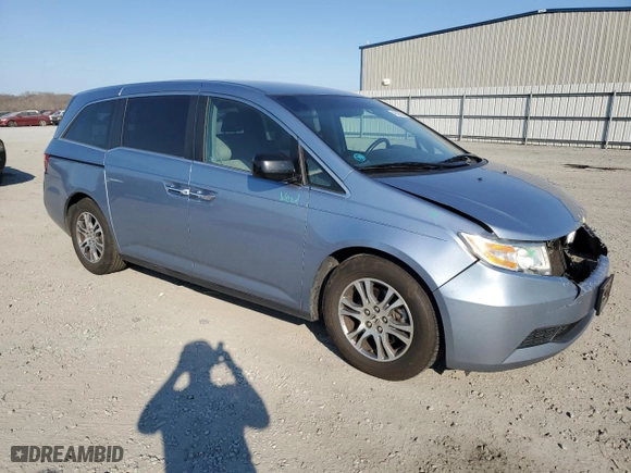 2012 Honda Odyssey EX with VIN 5FNRL5H47CB034896, listed as a Copart auction lot 46398095 with 117,275 mi miles and Salvage Title. Bid and sale history available at carsss.com. Image 4.