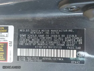 2011 Toyota Camry LE with VIN 4T1BF3EK1BU133120, listed as a IAAI auction lot 41972598 with 346,692 mi miles. Bid and sale history available at carsss.com. Image 9.