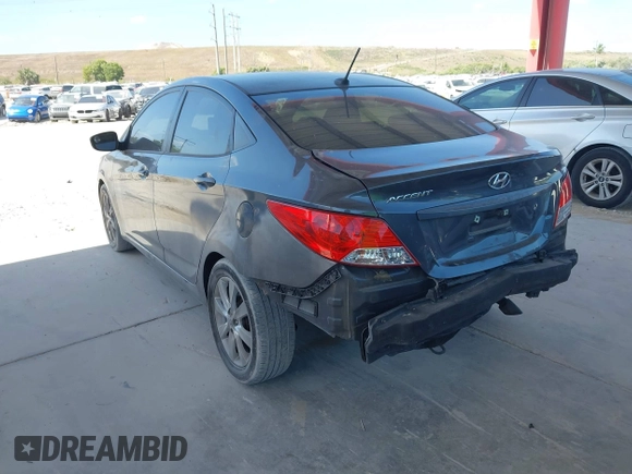 2012 Hyundai Accent GLS with VIN KMHCU4AE5CU246327, listed as a IAAI auction lot 42124657 with 139,287 mi miles. Bid and sale history available at carsss.com. Image 3.