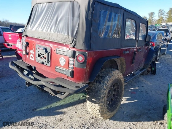 2010 Jeep Wrangler Unlimited Sport with VIN 1J4BA3H17AL107173, listed as a IAAI auction lot 41361595 with 245,624 mi miles. Bid and sale history available at carsss.com. Image 4.