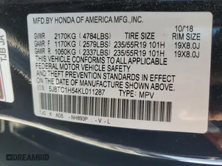 2019 Acura RDX w/Technology Pkg with VIN 5J8TC1H54KL011287, listed as a Copart auction lot 52158055 with 97,412 mi miles and Salvage Title. Bid and sale history available at carsss.com. Image 13.