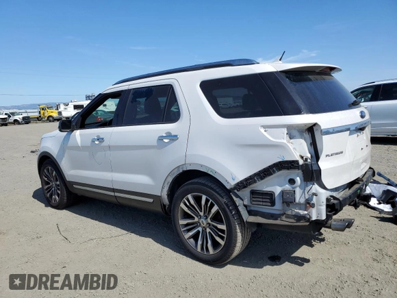2018 Ford Explorer Platinum with VIN 1FM5K8HT0JGB57111, listed as a Copart auction lot 58837685 with 106,845 mi miles and Salvage title. Bid and sale history available at DreamBid. Image 2.