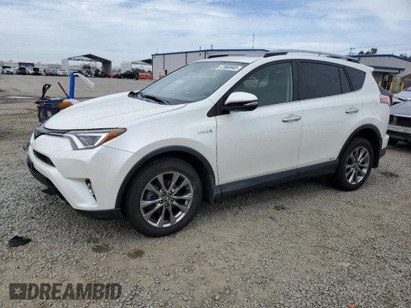 2017 Toyota RAV4 Hybrid Limited with VIN JTMDJREV7HD122608, listed as a Copart auction lot 47960945 with 71,140 mi miles and Salvage Title. Bid and sale history available at carsss.com. Image 1.
