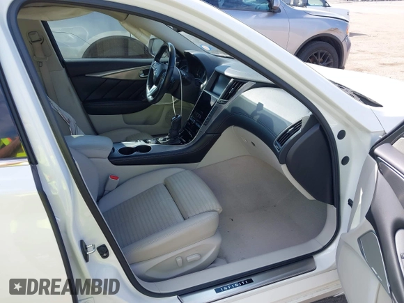 2020 Infiniti Q50 Luxe with VIN JN1EV7AP8LM200846, listed as a IAAI auction lot 41561135 with 45,569 mi miles and . Bid and sale history available at DreamBid. Image 5.