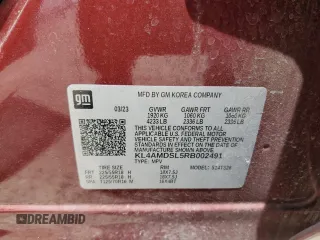 2024 Buick Encore GX Sport Touring с VIN KL4AMDSL5RB002491, выставлен на аукционе Copart как лот 53894515 с пробегом 105 051 миль миль и Списание • Salvage title. История ставок и продаж доступна на DreamBid. Изображение 13.