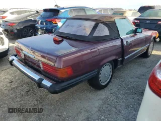 1987 Mercedes-Benz 560 560SL with VIN WDBBA48D0HA059591, listed as a Copart auction lot 76627544 with 57,059 mi miles and Non Repairable. Bid and sale history available at carsss.com. Image 3.
