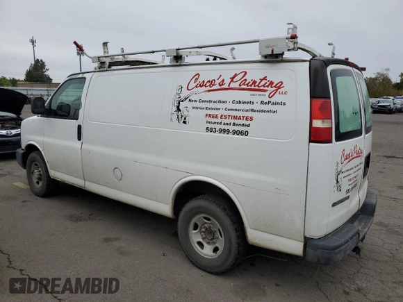 2008 Chevrolet Express Cargo Van with VIN 1GCGG25C981188144, listed as a Copart auction lot 76550214 with 292,178 mi miles and Salvage Title. Bid and sale history available at carsss.com. Image 2.