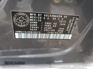 2013 Volkswagen Jetta Comfortline с VIN 3VWDL7AJ4DM408378, выставлен на аукционе Copart как лот 77094074 с пробегом 169 129 миль миль и Списание • Salvage title. История ставок и продаж доступна на DreamBid. Изображение 13.