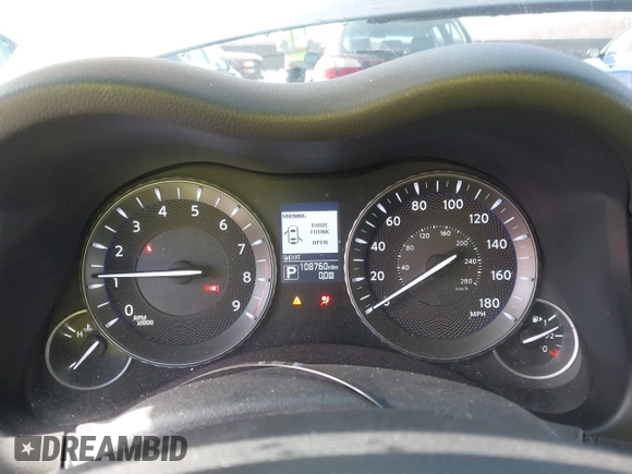 2016 Infiniti Q70 with VIN JN1BY1AR0GM270212, listed as a IAAI auction lot 41889159 with 108,760 mi miles. Bid and sale history available at carsss.com. Image 7.
