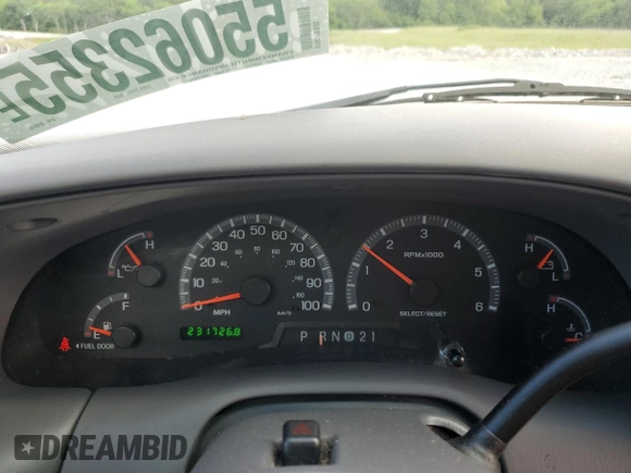 2002 Ford F-150 XL with VIN 1FTRX17232NB20820, listed as a Copart auction lot 55062355 with 231,726 mi miles and Salvage title. Bid and sale history available at DreamBid. Image 9.