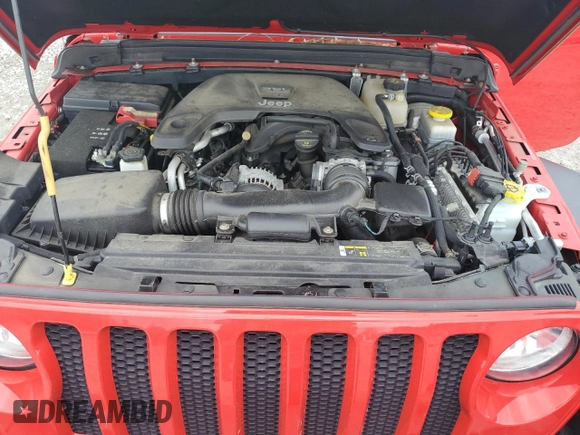 2019 Jeep Wrangler Unlimited Sport with VIN 1C4HJXDG2KW637021, listed as a Copart auction lot 58391315 with 66,087 mi miles and Salvage title. Bid and sale history available at DreamBid. Image 12.