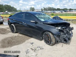 2012 Hyundai Sonata Limited with VIN 5NPEC4AB9CH487419, listed as a Copart auction lot 65476983 with Not Provided miles and Salvage Title. Bid and sale history available at DreamBid. Image 4.