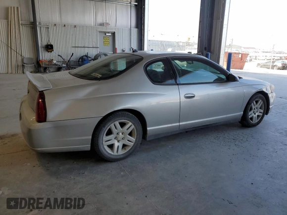 2006 Chevrolet Monte Carlo LT 3.9L z VIN 2G1WK151569330350, wystawiony jako Copart lot #54158595 z przebiegiem Nie podano mil oraz Szkoda całkowita • Salvage title. Historia ofert i sprzedaży dostępna na DreamBid. Obrazek 3.