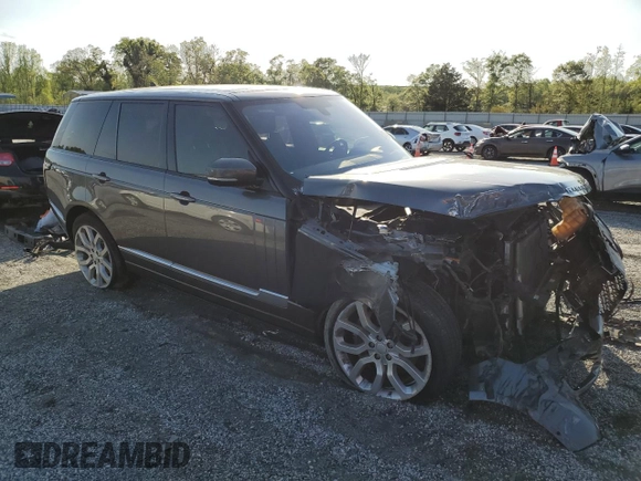 2016 Land Rover Range Rover HSE with VIN SALGS2VF0GA257268, listed as a Copart auction lot 52306245 with Not provided miles and Salvage title. Bid and sale history available at DreamBid. Image 4.