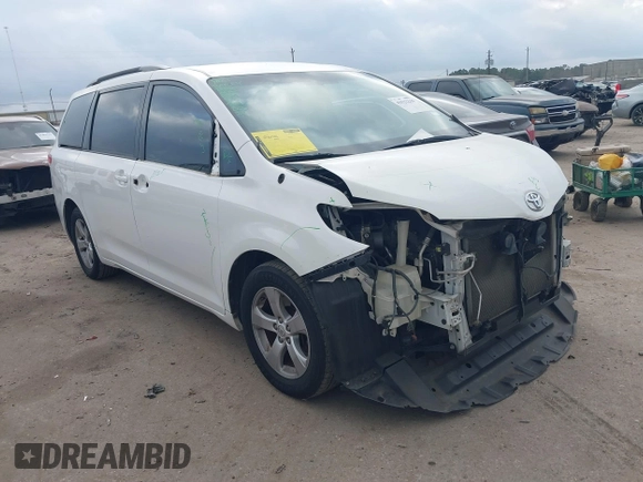 2014 Toyota Sienna LE AAS with VIN 5TDKK3DC6ES526159, listed as a IAAI auction lot 41522210 with 123,563 mi miles and . Bid and sale history available at DreamBid. Image 1.