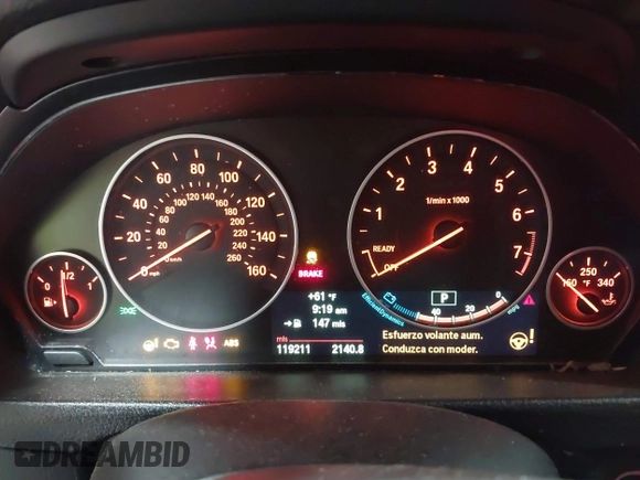 2013 BMW 3 Series 328i with VIN WBA3C1C50DF439250, listed as a IAAI auction lot 42285131 with 119,211 mi miles and . Bid and sale history available at DreamBid. Image 7.