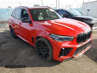 2020 BMW X5 M Competition with VIN 5YMJU0C00L9B05717, listed as a IAAI auction lot 41471951 with 34,112 mi miles. Bid and sale history available at carsss.com. Image 1.