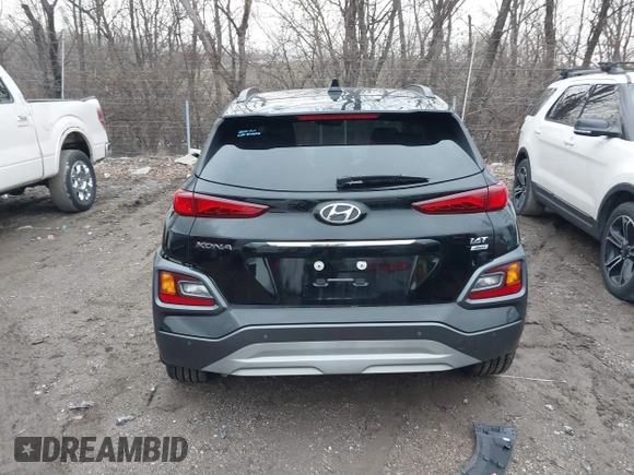 2021 Hyundai Kona Ultimate with VIN KM8K5CA59MU657508, listed as a IAAI auction lot 41144378 with 15,828 mi miles. Bid and sale history available at carsss.com. Image 16.