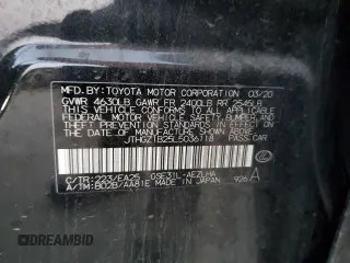 2020 Lexus IS with VIN JTHGZ1B25L5036118, listed as a Copart auction lot 49970995 with 78,321 mi miles and Salvage Title. Bid and sale history available at carsss.com. Image 12.
