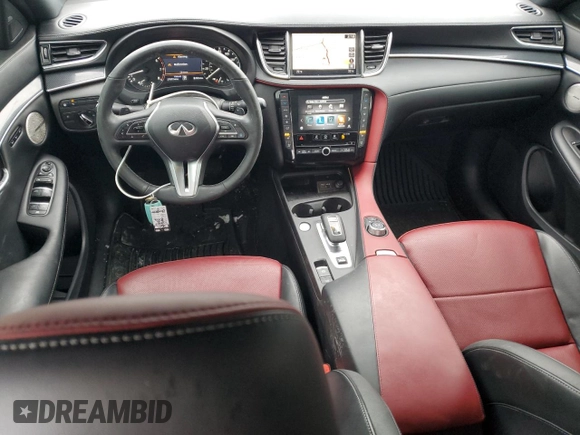 2023 Infiniti QX50 Sport with VIN 3PCAJ5FB0PF111649, listed as a Copart auction lot 87419134 with 21,612 mi miles and Salvage Title. Bid and sale history available at DreamBid. Image 8.