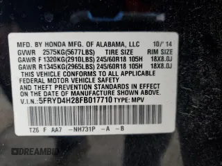 2015 Acura MDX with VIN 5FRYD4H28FB017710, listed as a Copart auction lot 48606695 with 97,143 mi miles and Salvage title. Bid and sale history available at DreamBid. Image 13.