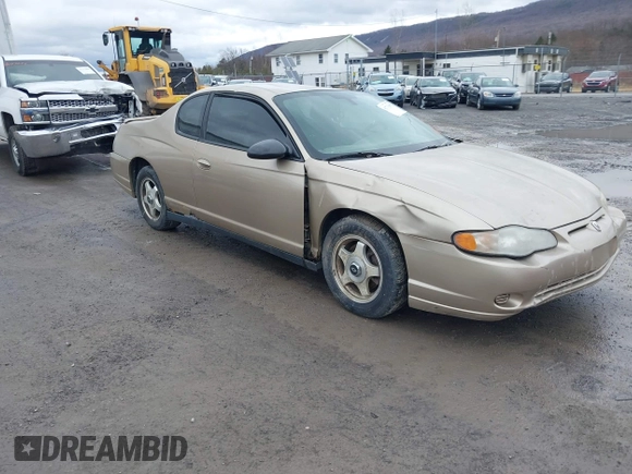2005 Chevrolet Monte Carlo LS with VIN 2G1WW12E559244272, listed as a IAAI auction lot 41731695 with 144,831 mi miles. Bid and sale history available at carsss.com. Image 1.