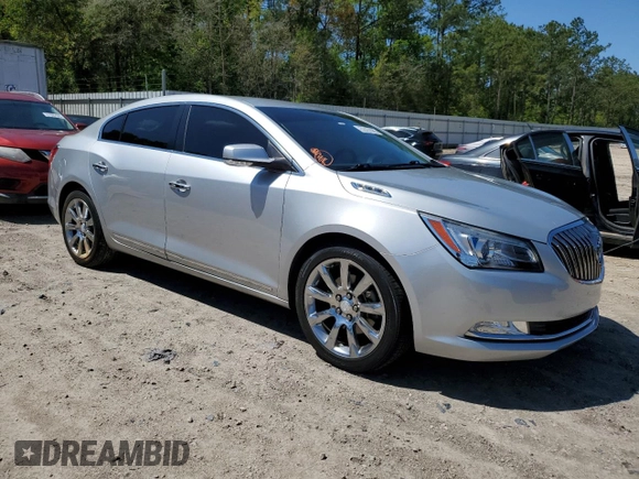 2014 Buick LaCrosse Leather with VIN 1G4GB5G30EF182725, listed as a Copart auction lot 52437685 with 89,906 mi miles and Salvage Title. Bid and sale history available at DreamBid. Image 4.