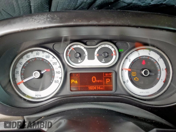 2014 FIAT 500L Trekking with VIN ZFBCFADH5EZ021708, listed as a Copart auction lot 60093615 with 160,414 mi miles and Salvage title. Bid and sale history available at DreamBid. Image 9.