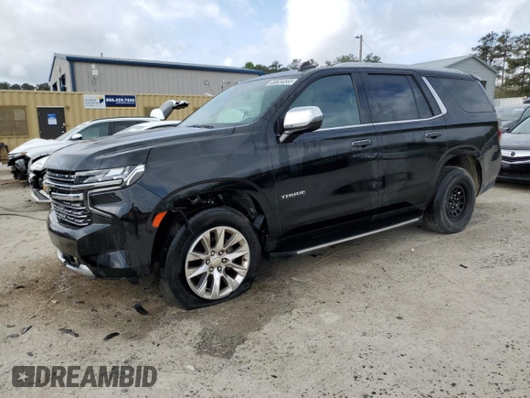 2023 Chevrolet Tahoe Premier with VIN 1GNSCSKD5PR330841, listed as a Copart auction lot 51292555 with 47,798 mi miles and Clean title. Bid and sale history available at DreamBid. Image 1.