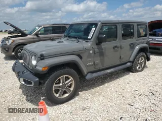 2020 Jeep Wrangler Unlimited Sahara с VIN 1C4HJXEN9LW121382, выставлен на аукционе Copart как лот 53279355 с пробегом 55 954 миль миль и Списание • Salvage title. История ставок и продаж доступна на DreamBid. Изображение 1.
