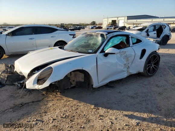 2021 Porsche 911 Turbo S with VIN WP0AD2A92MS257561, listed as a Copart auction lot 85514934 with 0 mi miles and Salvage Title. Bid and sale history available at carsss.com. Image 1.