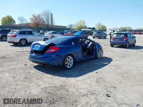 2012 Honda Civic Cpe Si with VIN 2HGFG4A55CH706373, listed as a IAAI auction lot 42061365 with 1 mi miles. Bid and sale history available at carsss.com. Image 4.