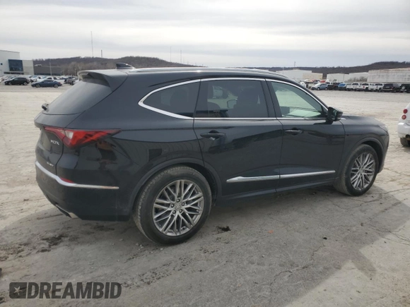 2022 Acura MDX w/Advance Package with VIN 5J8YE1H84NL017363, listed as a Copart auction lot 48327565 with 66,940 mi miles and Salvage Title. Bid and sale history available at carsss.com. Image 3.