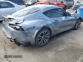 2021 Toyota GR Supra 2.0 with VIN WZ1DB2C07MW039661, listed as a Copart auction lot 49419705 with 15,102 mi miles and Salvage Title. Bid and sale history available at carsss.com. Image 3.