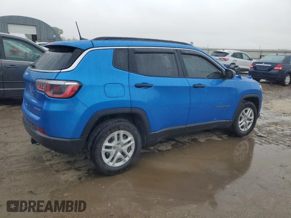 2020 Jeep Compass Sport z VIN 3C4NJCAB9LT246900, wystawiony jako Copart lot #60553325 z przebiegiem 89 386 mil mil oraz Szkoda całkowita • Salvage title. Historia ofert i sprzedaży dostępna na DreamBid. Obrazek 3.