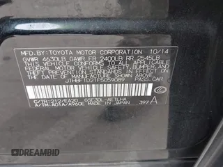 2015 Lexus IS 250 with VIN JTHBF1D21F5059089, listed as a IAAI auction lot 41679418 with 129,697 mi miles and . Bid and sale history available at DreamBid. Image 9.