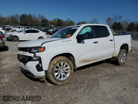 2022 Chevrolet Silverado 1500 Custom with VIN 1GCPWBEK0NZ140135, listed as a Copart auction lot 50816375 with 85,815 mi miles and Salvage Title. Bid and sale history available at DreamBid. Image 1.