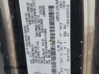 2015 Ford F-150 XLT with VIN 1FTEX1EP4FFC17263, listed as a Copart auction lot 46047445 with 120,574 mi miles and Salvage Title. Bid and sale history available at carsss.com. Image 14.