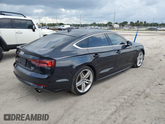 2018 Audi A5 Sportback Premium Plus with VIN WAUENCF57JA131012, listed as a Copart auction lot 58140183 with 59,476 mi miles. Bid and sale history available at carsss.com. Image 3.