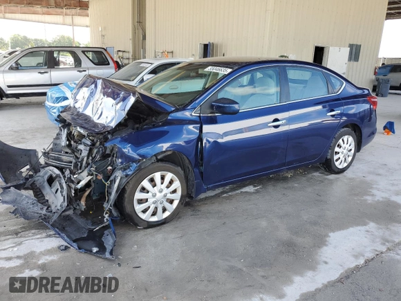 2017 Nissan Sentra SV with VIN 3N1AB7AP4HL638949, listed as a Copart auction lot 55046635 with 87,665 mi miles and Salvage Title. Bid and sale history available at DreamBid. Image 1.