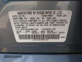 2019 Infiniti Q50 Luxe с VIN JN1EV7AR3KM591159, выставлен на аукционе IAAI как лот 42034855 с пробегом 72 680 миль миль и . История ставок и продаж доступна на DreamBid. Изображение 9.