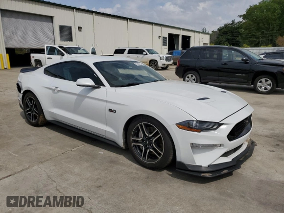 2019 Ford Mustang GT z VIN 1FA6P8CF5K5124975, wystawiony jako Copart lot #51500135 z przebiegiem 52 762 mil mil oraz Szkoda całkowita • Salvage title. Historia ofert i sprzedaży dostępna na DreamBid. Obrazek 4.