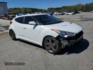 2015 Hyundai Veloster Turbo with VIN KMHTC6AE6FU238983, listed as a Copart auction lot 49506085 with 122,909 mi miles and Salvage title. Bid and sale history available at DreamBid. Image 4.