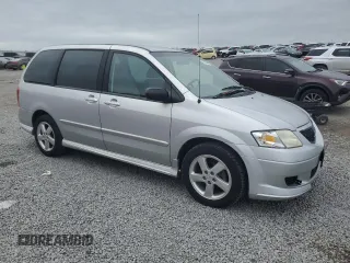 2003 Mazda MPV LX with VIN JM3LW28J730369731, listed as a Copart auction lot 58590885 with 80,179 mi miles and Salvage title. Bid and sale history available at DreamBid. Image 4.