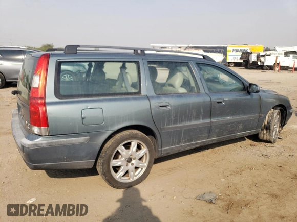 2002 Volvo V70 with VIN YV1SJ58DX21249326, listed as a Copart auction lot 70977624 with 0 mi miles and Salvage Title. Bid and sale history available at carsss.com. Image 3.