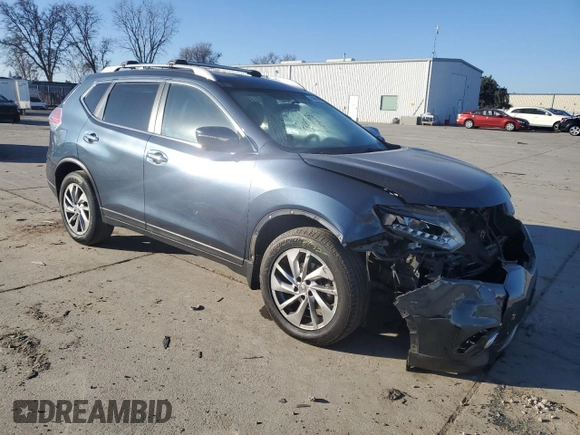 2014 Nissan Rogue SL with VIN 5N1AT2MT1EC815837, listed as a Copart auction lot 88888635 with 93,069 mi miles and Salvage Title. Bid and sale history available at carsss.com. Image 4.