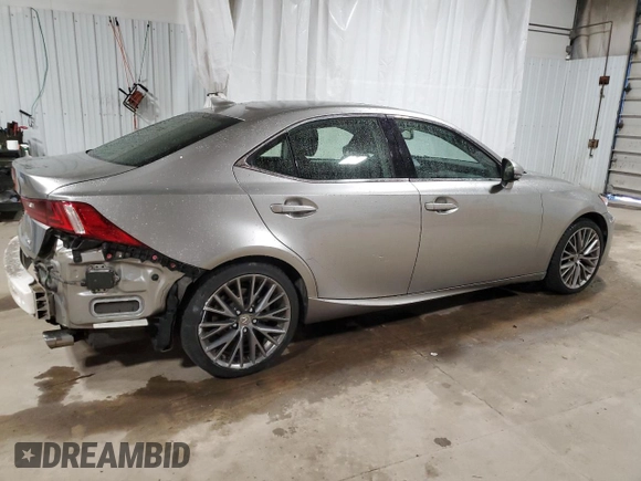 2015 Lexus IS 250 with VIN JTHCF1D29F5019038, listed as a Copart auction lot 53210275 with 55,348 mi miles and Salvage Title. Bid and sale history available at DreamBid. Image 3.